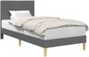 vidaXL Bettrahmen mit Kopfteil Dunkelgrau 90 x 200 cm Stoff 42027559 Bild 2