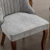 Esszimmerstuhl 2er-Set in Grau aus Chenille mit hoher Rückenlehne, Chenille, 50 x 64 x 95,5 cm, und Nieten Bild 5