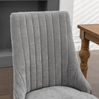 Esszimmerstuhl 2er-Set in Grau aus Chenille mit hoher Rückenlehne, Chenille, 50 x 64 x 95,5 cm, und Nieten Bild 4