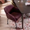 Bronx71 Esszimmerstuhl mit Rollen Enzo Chenille Lila Bild 5