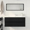 vidaXL Waschbeckenunterschrank Schwarz Eichen-Optik 100x38,5x45 cm 862545 Bild 3