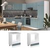 Herdumbauschrank R-Line Blau-Grau 60 cm , AP Marmor Vicco Bild 2
