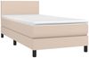 vidaXL Boxspringbett mit Matratze & LED Kunstleder Braun 80x200 cm, Härtegrad: H2 [3134074] Bild 3