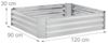 Relaxdays Hochbeet aus Metall, Silber, 30 x 90 x 120 cm Bild 4