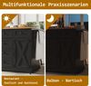 Klappbarer Servierwagen Esstisch Sideboard Kücheninsel ausziehbar MDF Metall platzsparend flexibel,Schwarz Bild 5