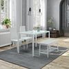 Sitzbank und Stuhl Grand Weiß 85 x 46.5 cm 3-teiliges Set Vicco Bild 4