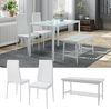 Sitzbank und Stuhl Grand Weiß 85 x 46.5 cm 3-teiliges Set Vicco Bild 2