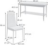 Sitzbank und Stuhl Grand Weiß 85 x 46.5 cm 3-teiliges Set Vicco Bild 3