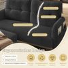 LVHOM Cord 3er-Set 2-Sitzer+Sessel+Hocker, Flexibel für Wohnzimmer Ecksofa mit Seitentaschen, Sitzgruppe Grau Bild 3
