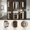 welltime Badmöbel-Set SIENA, 5 teilig, inklusive LED Beleuchtung, bestehend aus:, (Set, 5-St, TOPSELLER), Hochschrank, WBU, Spiegelschrank, Unterschrank, Hängeschrank Bild 3