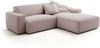 KAWOLA Sofa RANI Ecksofa Feincord rosa Recamiere rechts 71 x 189 x 228 cm Bild 2