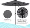 Sonnenschirm Marktschirm Ø3m beige Beleuchtung Strandschirm Gartenschirm UV Bild 3