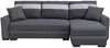 Vente-unique - GIANY Sofa KunstlederStoff Grau - B 135 cm x H 88 cm x L 242 cm Bild 4
