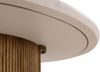 Esstisch rund Mango 120x120x76 braun lackiert / Marmor weiß BARCELONA #228 Bild 5