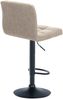 Barhocker MADRID - Creme, Stoff, Schwarz Barhocker mit Lehne Barstuhl Tresenhocker Tresenstuhl Kneipenhocker Kneipenstuhl Bild 3
