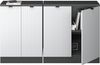Küchenschrank für Dachschrägen R-Line Weiß Riffel 140 cm 2er Set Schrankkorpuss 60 cm Tiefe Vicco Bild 5