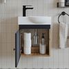 Roomart PUNTO Badmöbel Set– 2-teiliges Badezimmermöbel Set - Waschbecken mit Unterschrank - H 45 x B 24.5 x T 46.5 cm • Anthrazit-Eiche Bild 4