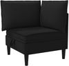 vidaXL Wohnzimmergarnitur 4 pcs Schwarz Stoff 3413810 Bild 4