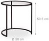 Relaxdays Beistelltische 2er Set Glas Bild 5
