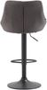 Barhocker FALON - Stoff Grau 46x49x83 cm Schwarz | Barstuhl Mit Lehne Drehbar Tresenhocker Tresenstuhl Kneipenhocker Kneipenstuhl Bild 5