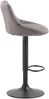 Barhocker FALON - Stoff Grau 46x49x83 cm Schwarz | Barstuhl Mit Lehne Drehbar Tresenhocker Tresenstuhl Kneipenhocker Kneipenstuhl Bild 4