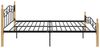 vidaXL Massivholzbett Schwarz Metall und Eiche 200x200 cm [324917] Bild 4
