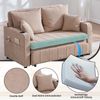 Multifunktionales Stoffsofa Klappbares Ausziehsofa Kleines Wohnzimmersofa mit zwei Funktionen, Abnehmbar und waschbar, Mit Aufbewahrungstasche, Mit USB-Ladefunktion, Mit Becherhalter Bild 4