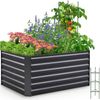 Quictent Hochbeet Metall Pflanzbeet 180x90x30cm Tomatenkäfigen Grau Bild 1