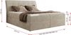 Boxspringbett DAGOS 200 x 200 cm mit Kopfteil, Lattenrost und Stauraum – Doppelbett mit Matratze & Topper Visco , stabile Konstruktion, Bettkasten, modernes Design - Beige Schenille glatt - H4 Bild 5