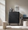 Selsey 'Zova' Highboard 2-türig, schwarz, ca. 129 x 103 x 39 cm Bild 2