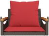 vidaXL Hängesessel mit Kissen Braun 63 x 62 x 40 cm Poly Rattan 368167 Bild 4