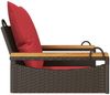 vidaXL Hängesessel mit Kissen Braun 63 x 62 x 40 cm Poly Rattan 368167 Bild 5