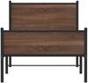 vidaXL Metallbett ohne Matratze Braun Eichen-Optik 90x190 cm 4007950 Bild 5