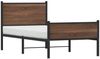 vidaXL Metallbett ohne Matratze Braun Eichen-Optik 90x190 cm 4007950 Bild 4