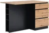 Vente-unique - POMARELA Küchenmöbel Holz, Platte SchwarzBeige - B 80 cm x H 91 cm x L 140 cm Bild 3