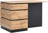 Vente-unique - POMARELA Küchenmöbel Holz, Platte SchwarzBeige - B 80 cm x H 91 cm x L 140 cm Bild 5