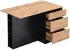 Vente-unique - POMARELA Küchenmöbel Holz, Platte SchwarzBeige - B 80 cm x H 91 cm x L 140 cm Bild 4