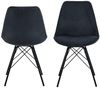 Esszimmerstuhl 2er-Set ERIS Cord Stoff anthrazit Metall schwarz Bild 4