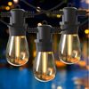 Quntis Lichterkette LED Lichterkette Outdoor 16/31m Balkonlampen Gartenlampen erweiterbare, Lichterketten mit Steckdosen für Balkon Party Halloween Weihnachtsdeko Bild 2