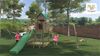 Fungoo Spielturm "Jarcas 4", teak,mit Doppelschaukel, Rutsche, Sandkasten, Holzdach und Leiter Bild 2