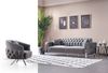 Sitzgruppe/Sofa Set - Wohnzimmergarnitur "Lotus" 3+3+1-Grau Bild 2
