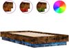 vidaXL Bettgestell mit LED Räuchereiche 75x190 cm 839550 Bild 2