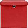 vidaXL Aufbewahrungsboxen mit Deckeln 10 Stk. Rot 32x32x32 cm Stoff 288364 Bild 4
