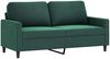 vidaXL 3-tlg. Sofagarnitur mit Kissen Dunkelgrün Samt 3201508 Bild 4