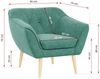 Sofa, Skandinavischer Stil, Holzbeine - PIRS - 1 Sitzer - Grün - Stoff Bild 3