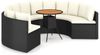 vidaXL 7-tlg. Garten-Sofagarnitur mit Auflagen Poly Rattan Schwarz 3064888 Bild 2