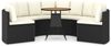 vidaXL 7-tlg. Garten-Sofagarnitur mit Auflagen Poly Rattan Schwarz 3064888 Bild 3