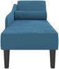 vidaXL Chaiselongue mit Kissen Blau Samt Bild 4