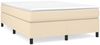 vidaXL Polsterbett, Stoff, Creme, 140x190 cm, Schwarz, mit Lattenrost Bild 2