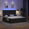 vidaXL Ottoman-Bett mit Matratzen & LEDs Schwarz 180x200 cm Stoff 3314522 Bild 3